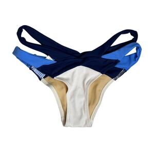 Les Canebiers NWT Blue White Colorblock Bikini Bottom FR 36 US 4 Luxe St Tropez